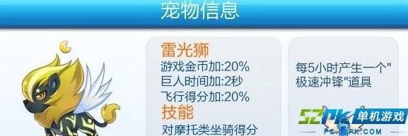 解锁《天天酷跑》雷光狮极致性能：全面剖析属性优势，助你驰骋赛场策略升级