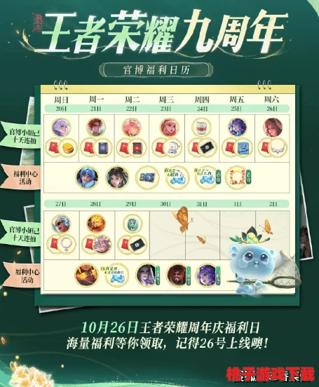 王者荣耀九周年庆典盛宴：一元福利周全揭秘，海量奖励等你来领！