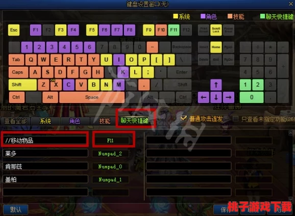 DNF游戏操作中，“dnfleft”对应的键盘按键及其功能详解
